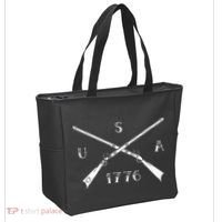 Muzzleloader Usa 1776 Flintlock Muzzleloading Rifle Tote Bag thumb 2