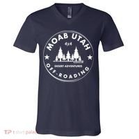 Moab Utah 4x4 Off Road Retro Adventures V-Neck T-Shirt thumb 0