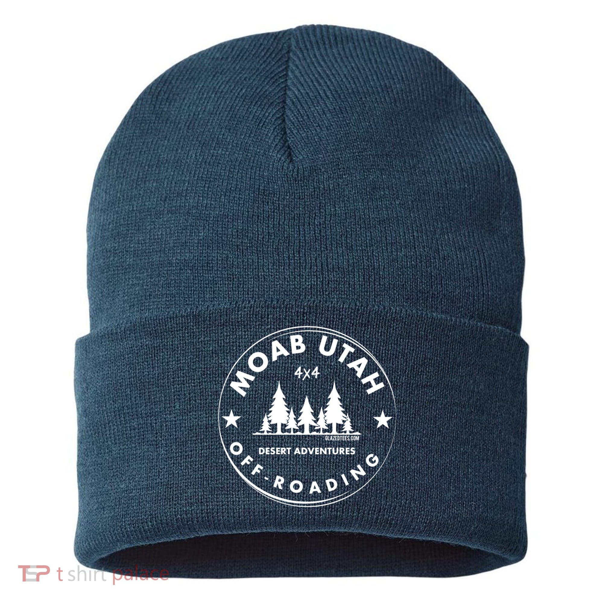Moab Utah 4x4 Off Road Retro Adventures Sustainable Knit Beanie