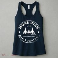Moab Utah 4x4 Off Road Retro Adventures Women's Tank Top thumb 3