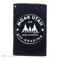 Moab Utah 4x4 Off Road Retro Adventures Golf Towel thumb 0