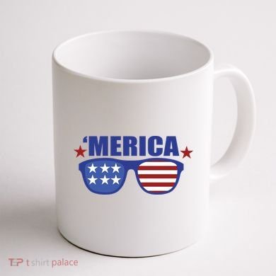 Merica USA 4th Of July Coffee Mug back