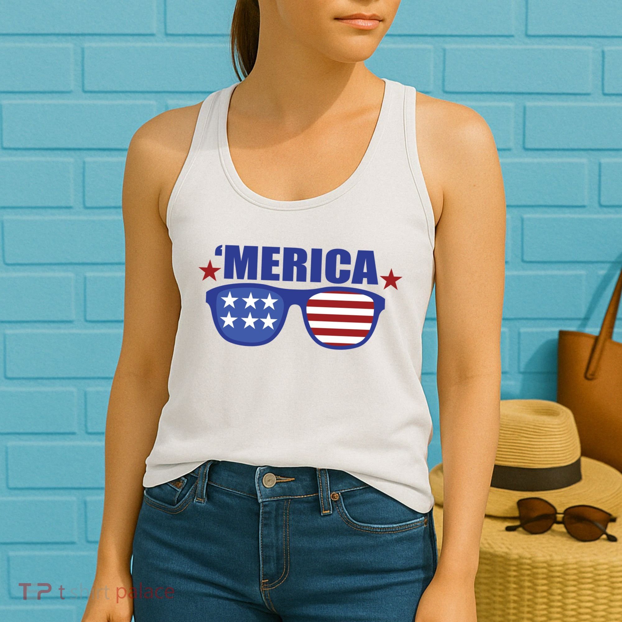 Merica USA 4th Of July Women's Tank Top