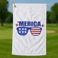 Merica USA 4th Of July Golf Towel thumb 1
