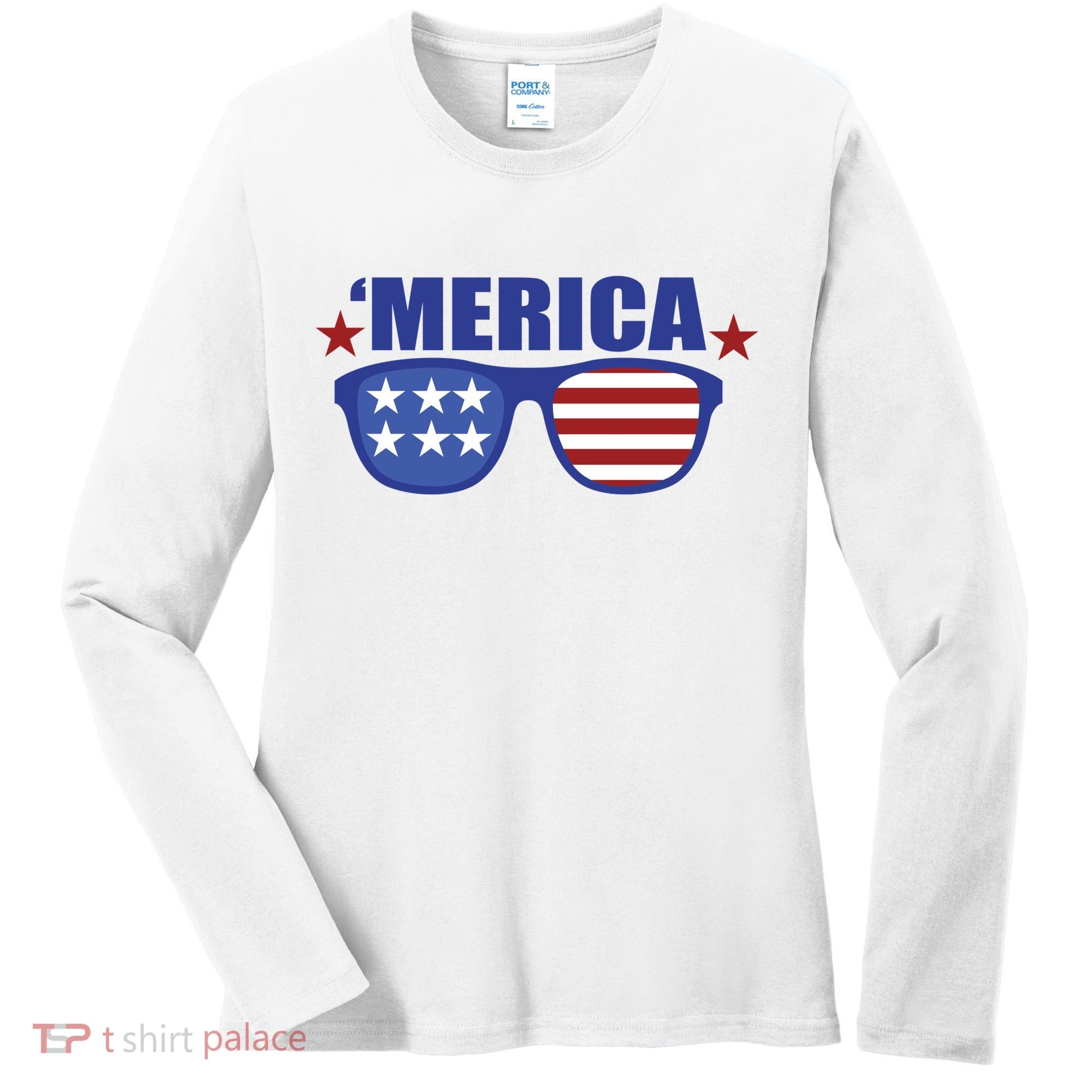 Merica USA 4th Of July Women's Long Sleeve Shirt