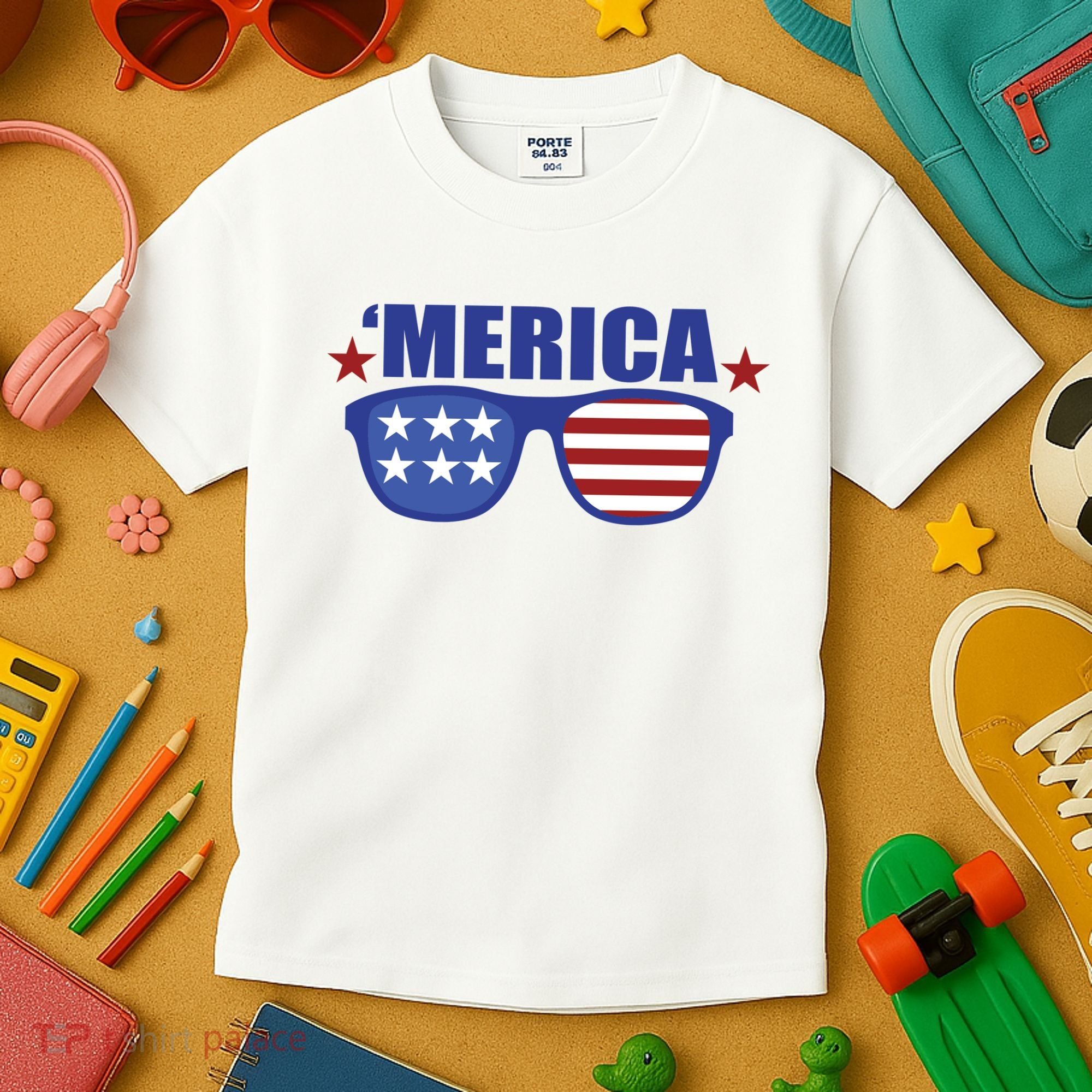 Merica USA 4th Of July Kids T-Shirt