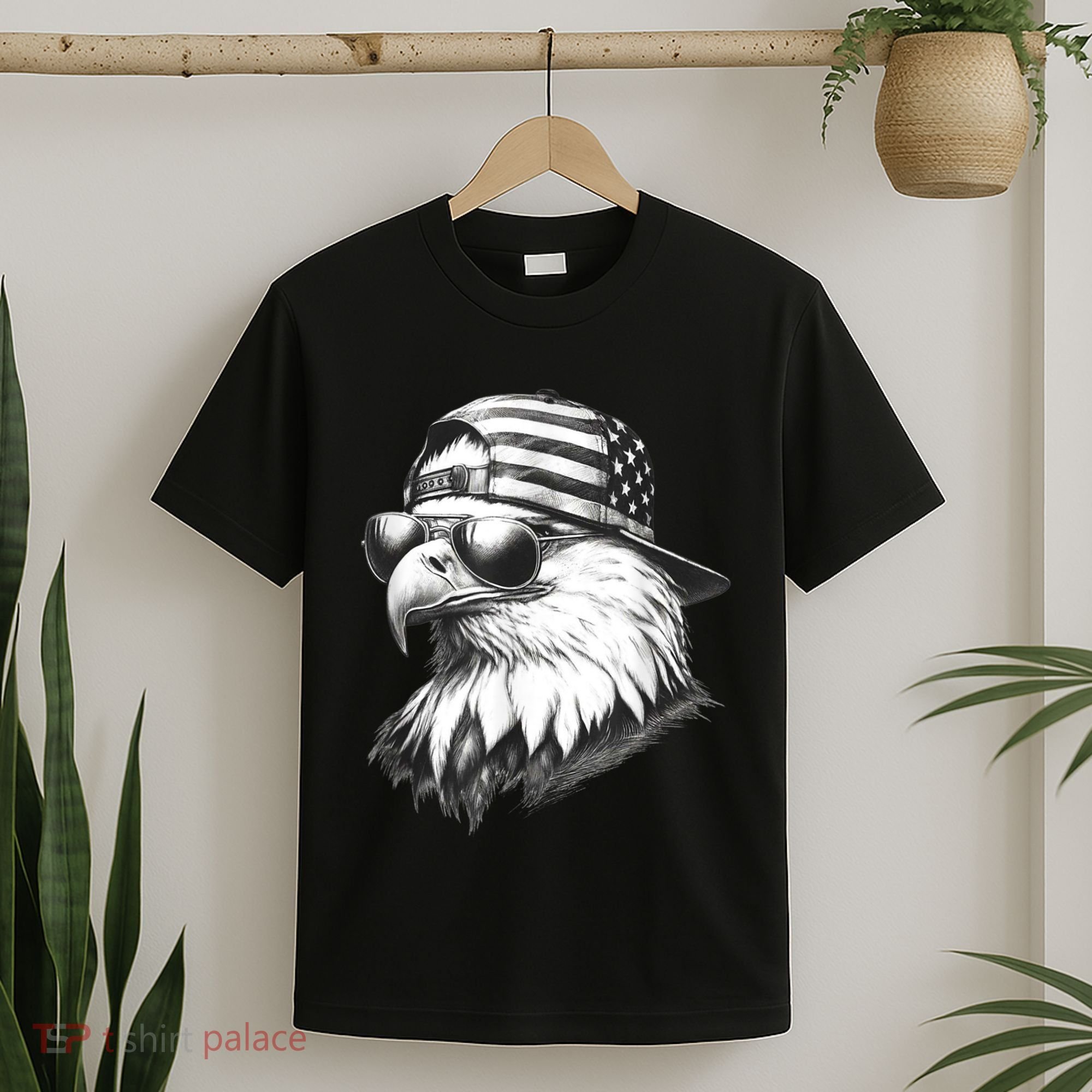 Merica Usa American Flag Patriotic 4th Of July Bald Eagle T-Shirt