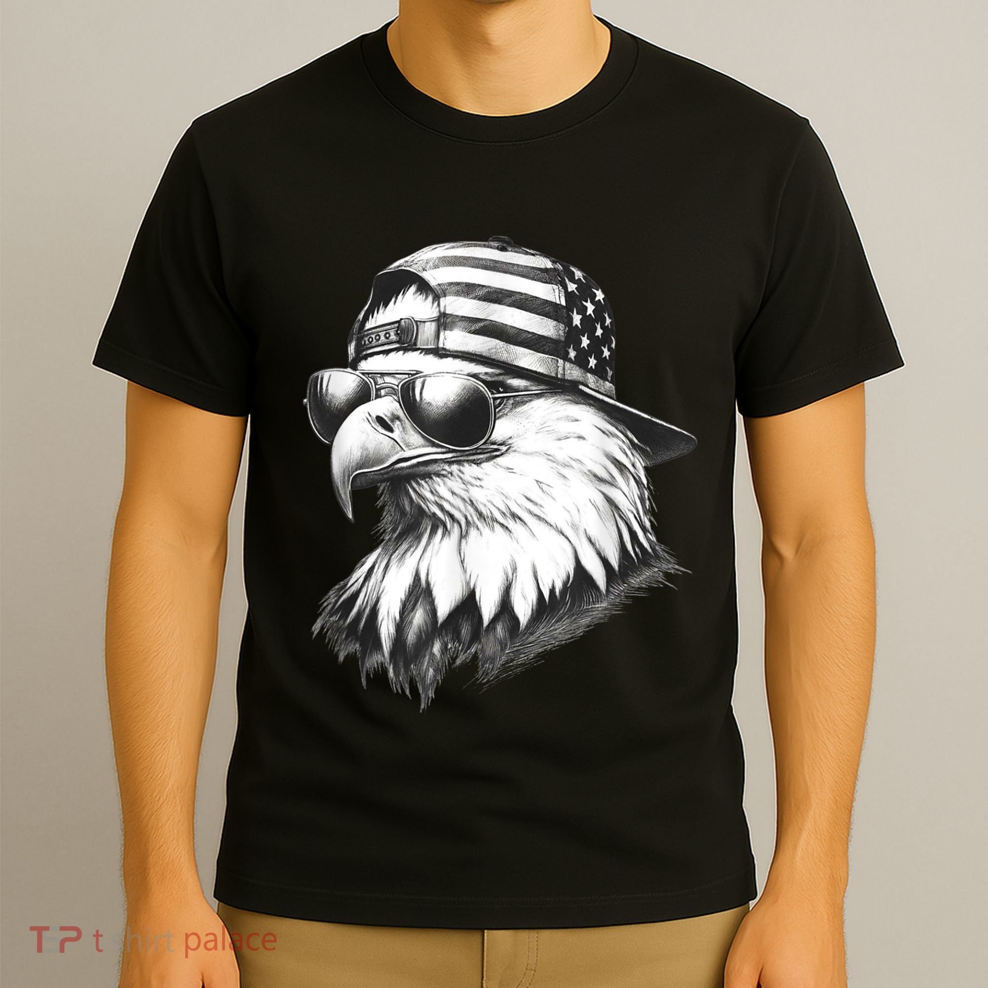 Merica Usa American Flag Patriotic 4th Of July Bald Eagle T-Shirt