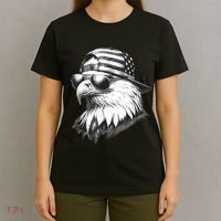 Merica Usa American Flag Patriotic 4th Of July Bald Eagle T-Shirt thumb 4