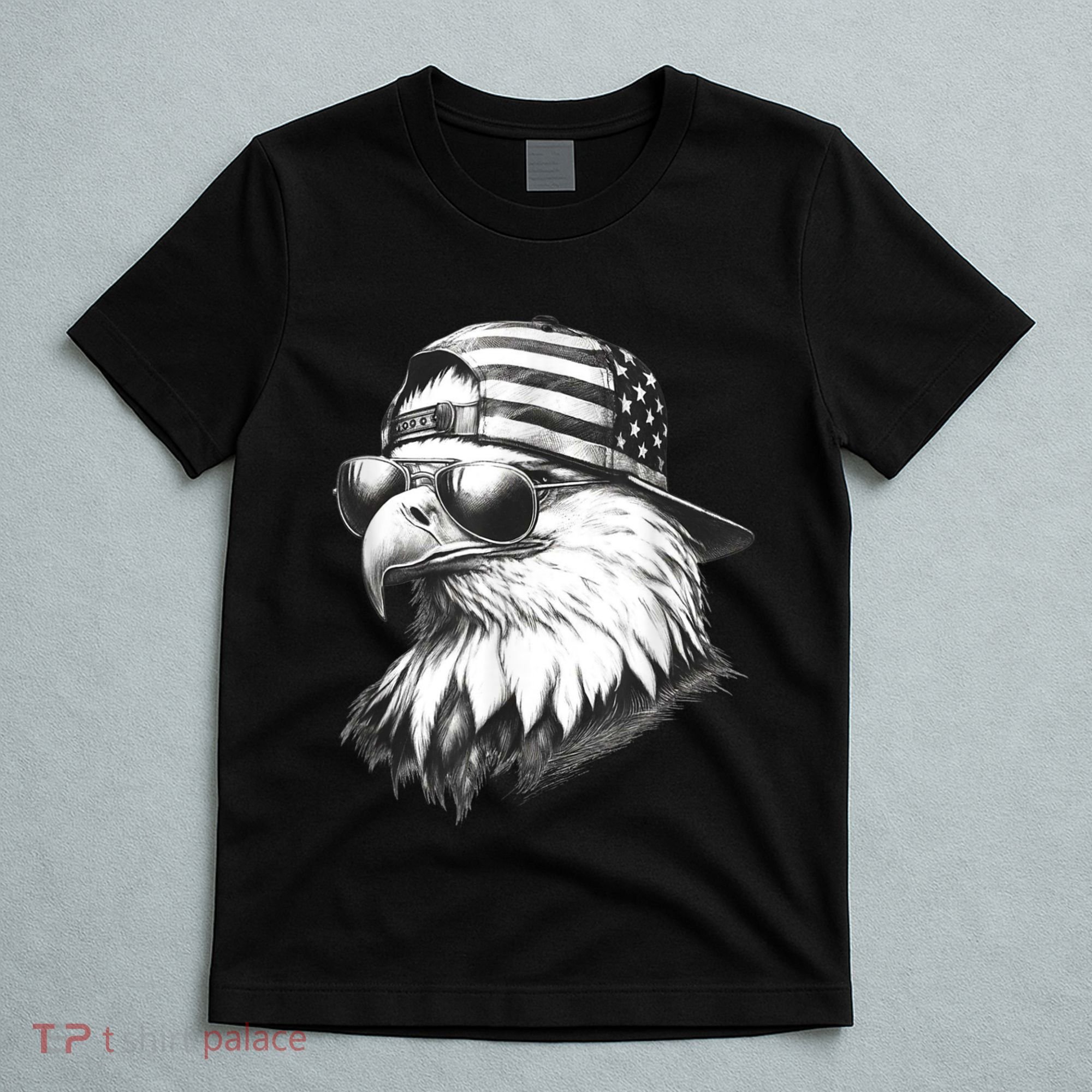 Merica Usa American Flag Patriotic 4th Of July Bald Eagle T-Shirt