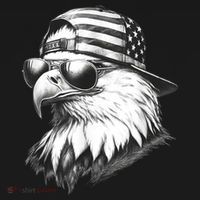 Merica Usa American Flag Patriotic 4th Of July Bald Eagle T-Shirt thumb 7