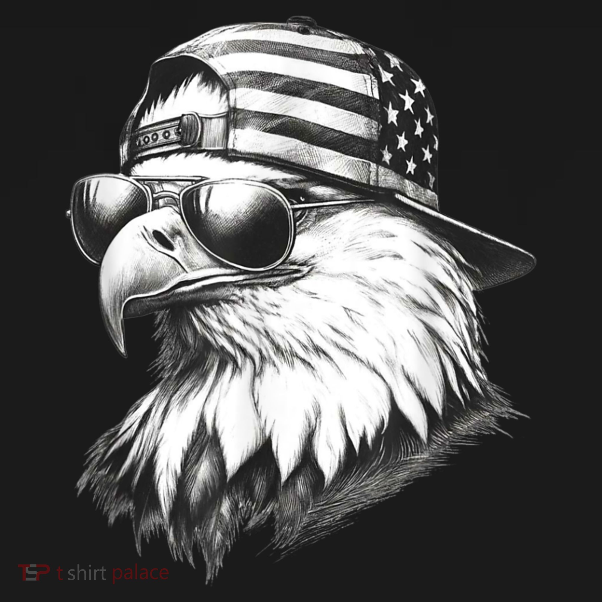 Merica Usa American Flag Patriotic 4th Of July Bald Eagle T-Shirt