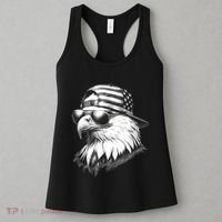 Merica Usa American Flag Patriotic 4th Of July Bald Eagle Women's Tank Top thumb 3