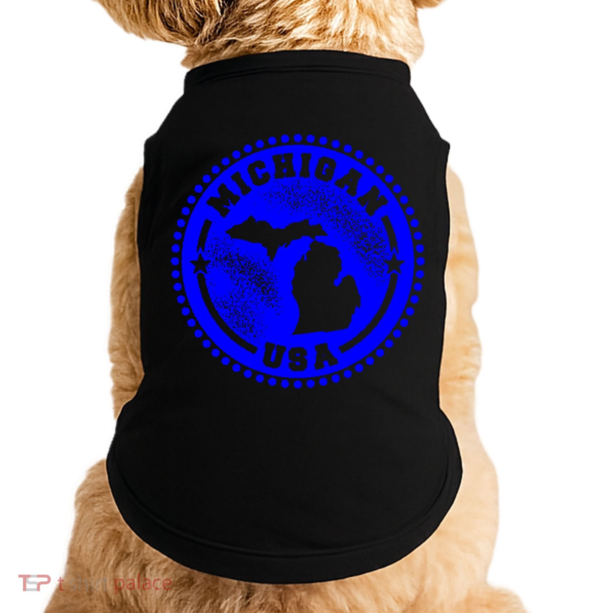 Michigan USA Blue Logo Doggie Tank
