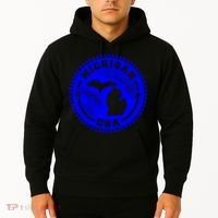 Michigan USA Blue Logo Hoodie thumb 2