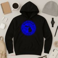 Michigan USA Blue Logo Hoodie thumb 3