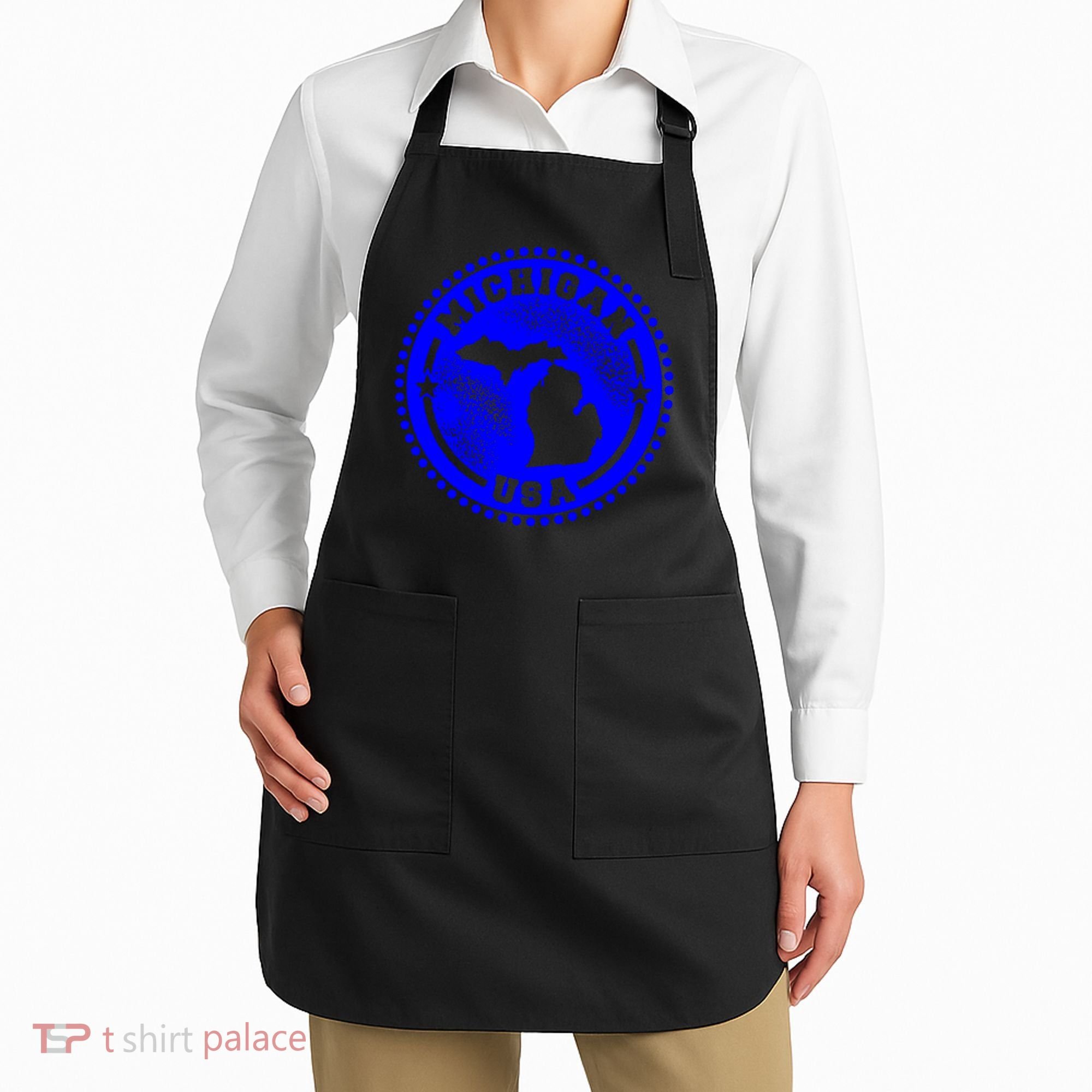 Michigan USA Blue Logo Apron