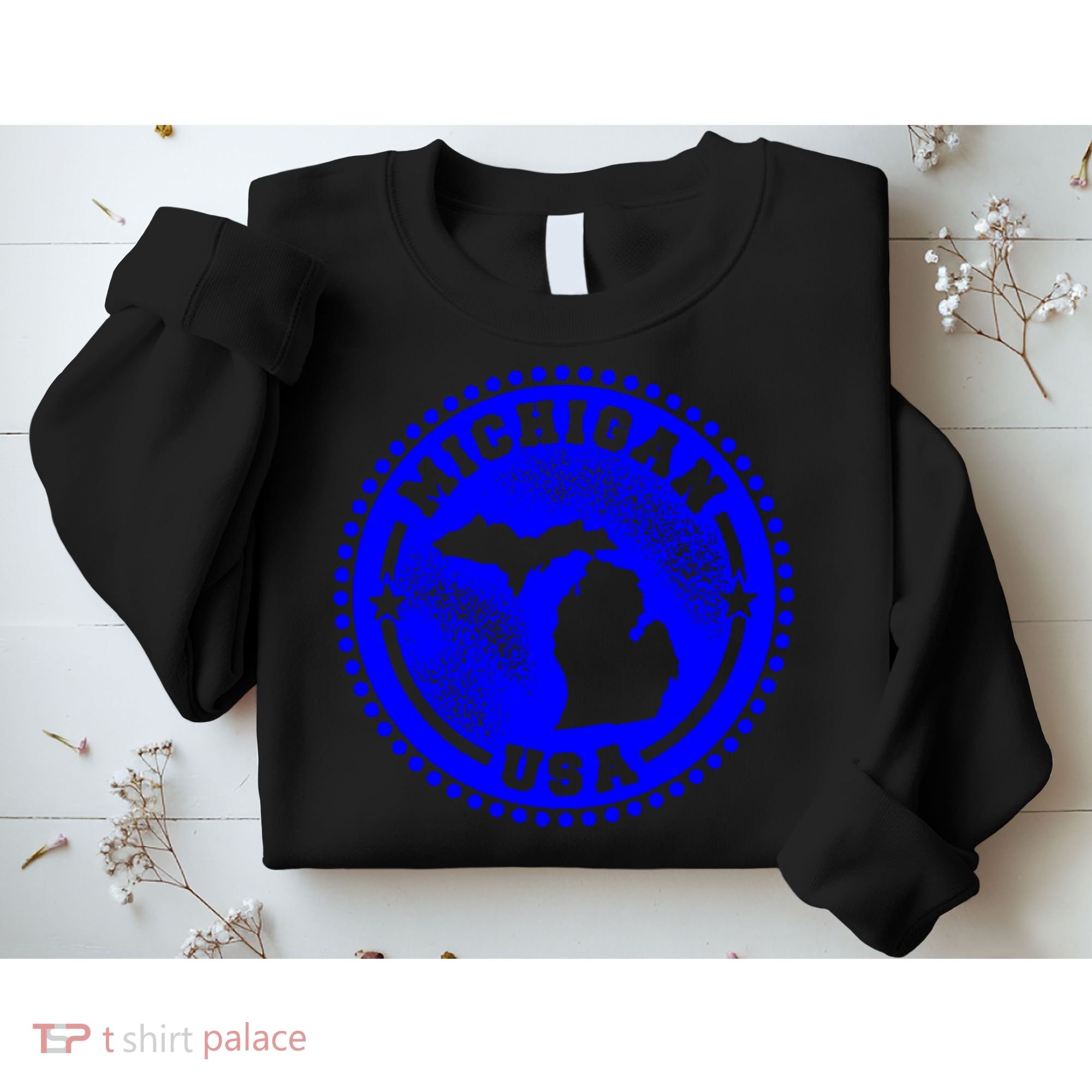 Michigan USA Blue Logo Sweatshirt