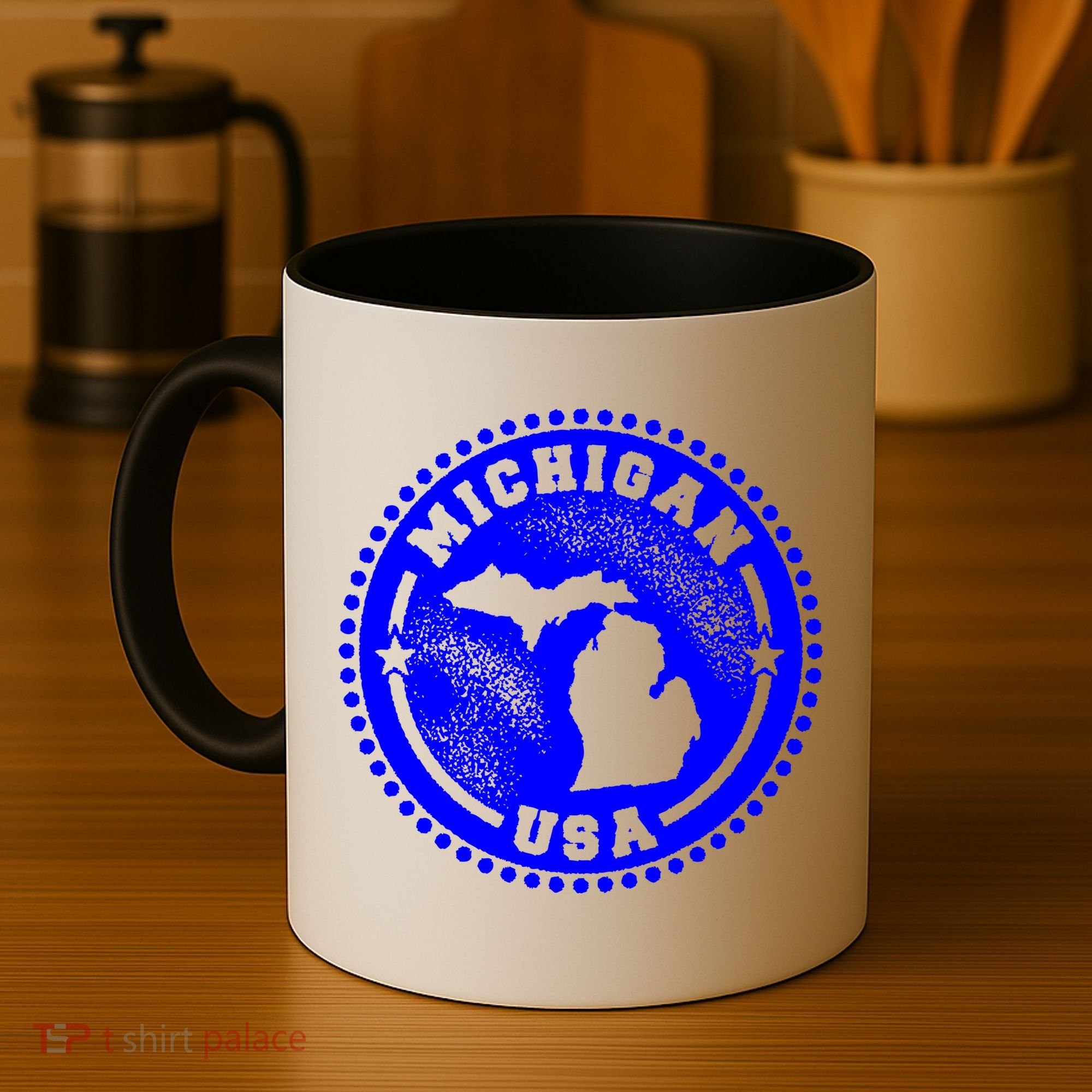 Michigan USA Blue Logo Coffee Mug