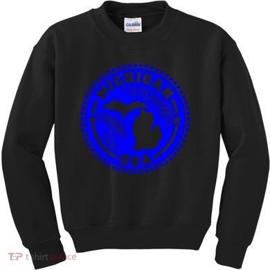 Michigan USA Blue Logo Kids Sweatshirt