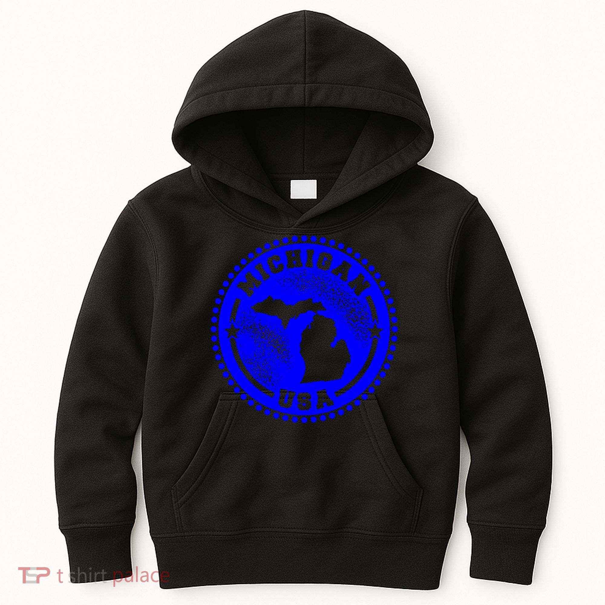 Michigan USA Blue Logo Kids Hoodie