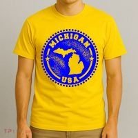 Michigan USA Blue Logo T-Shirt thumb 3