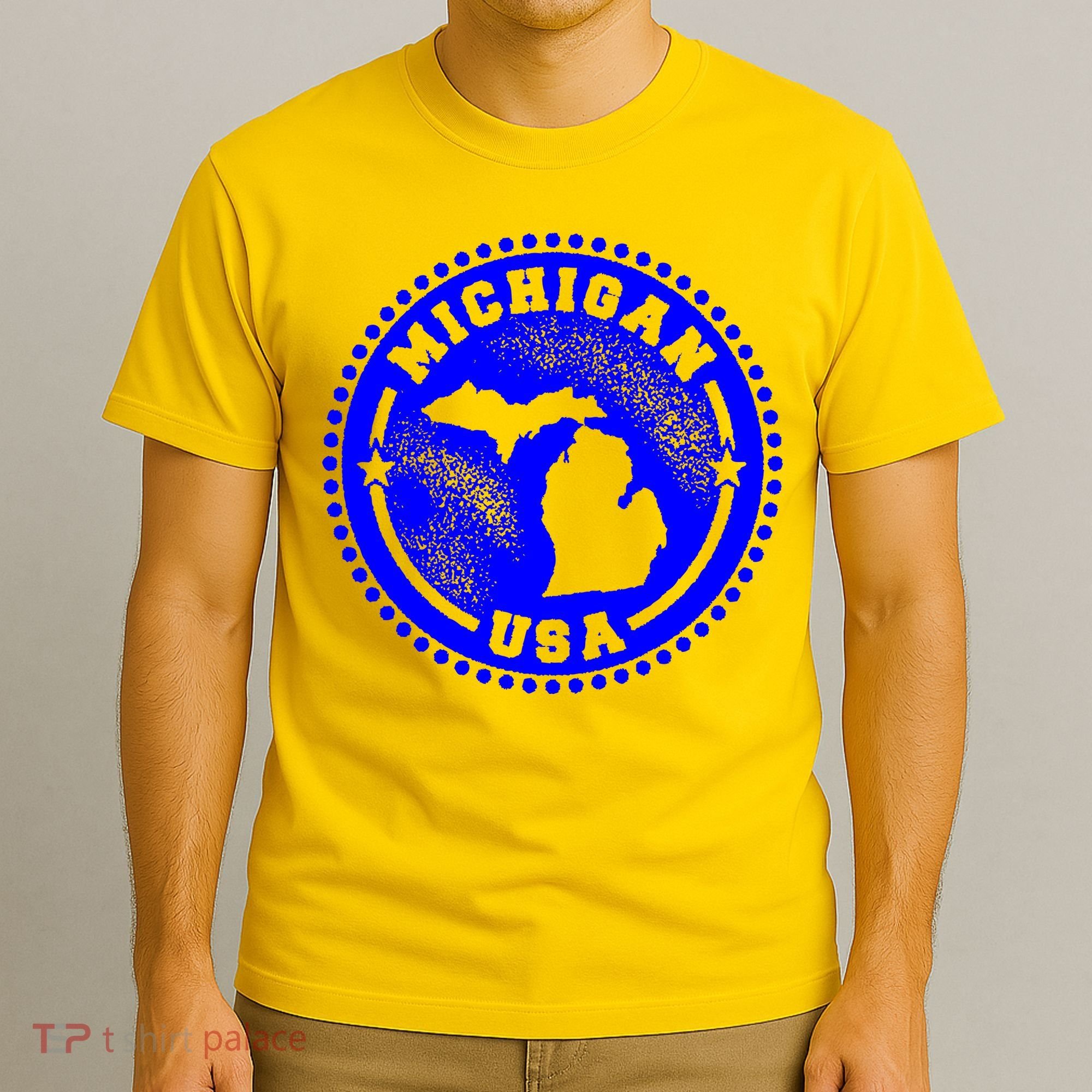 Michigan USA Blue Logo T-Shirt