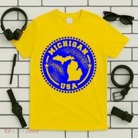 Michigan USA Blue Logo T-Shirt thumb 5