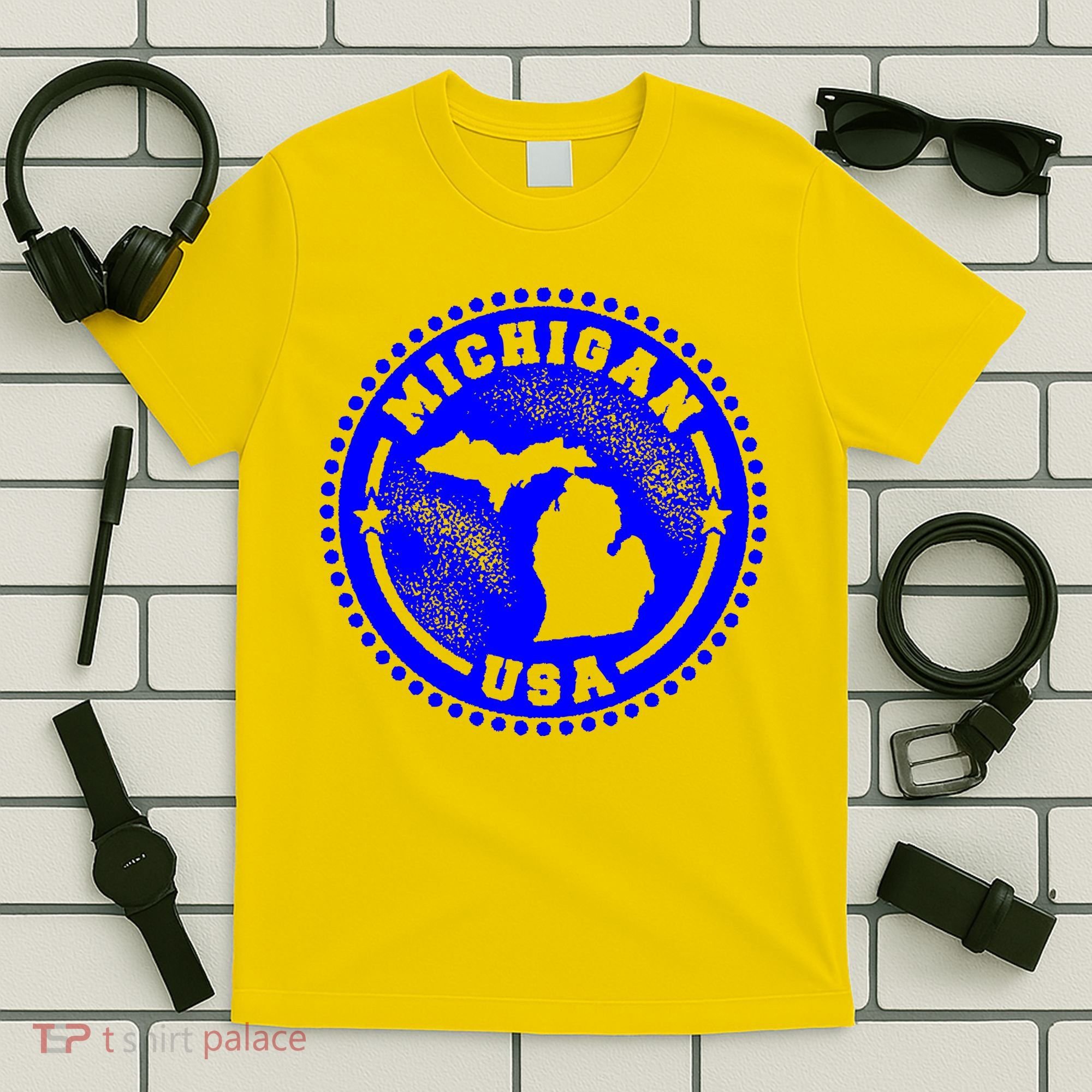 Michigan USA Blue Logo T-Shirt
