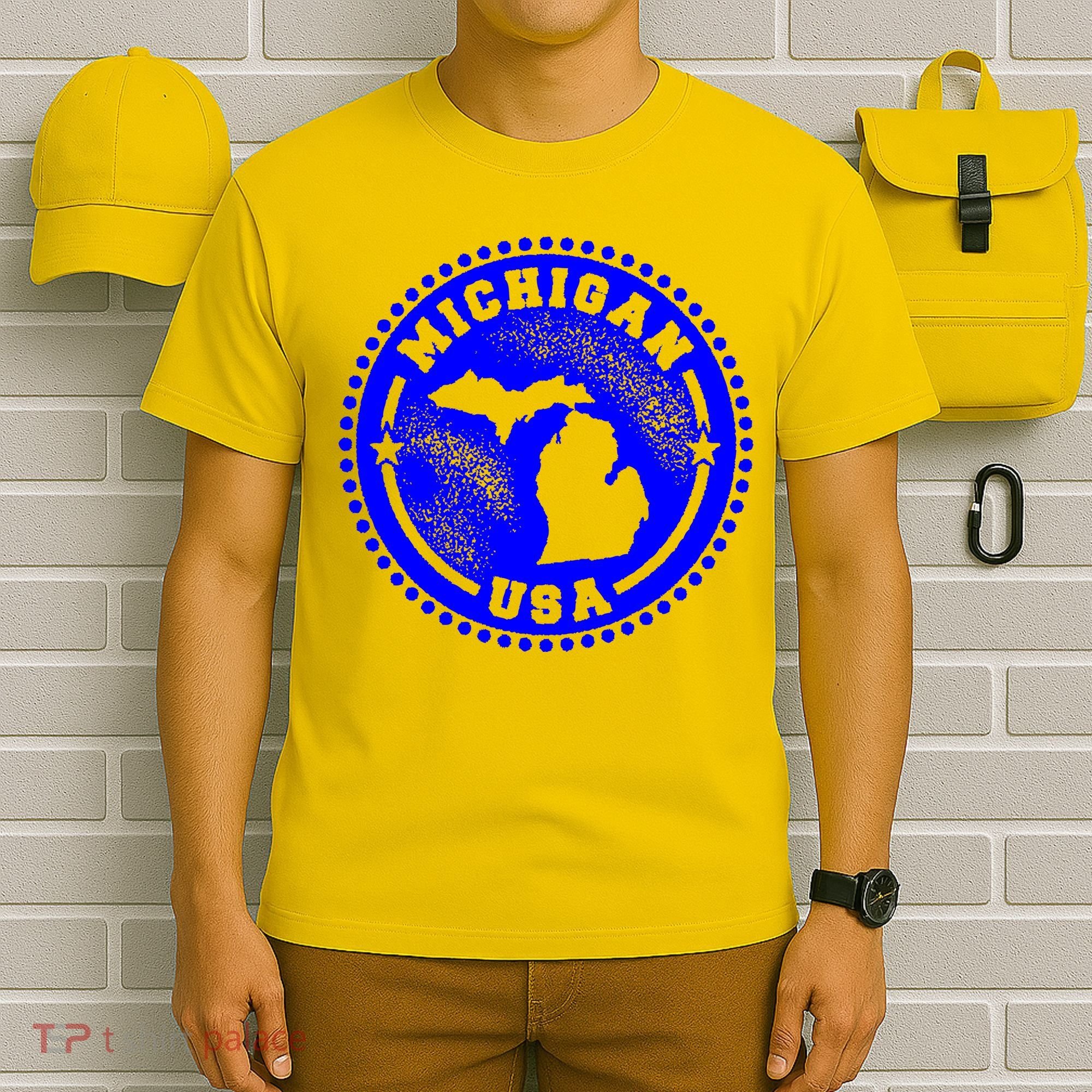Michigan USA Blue Logo T-Shirt
