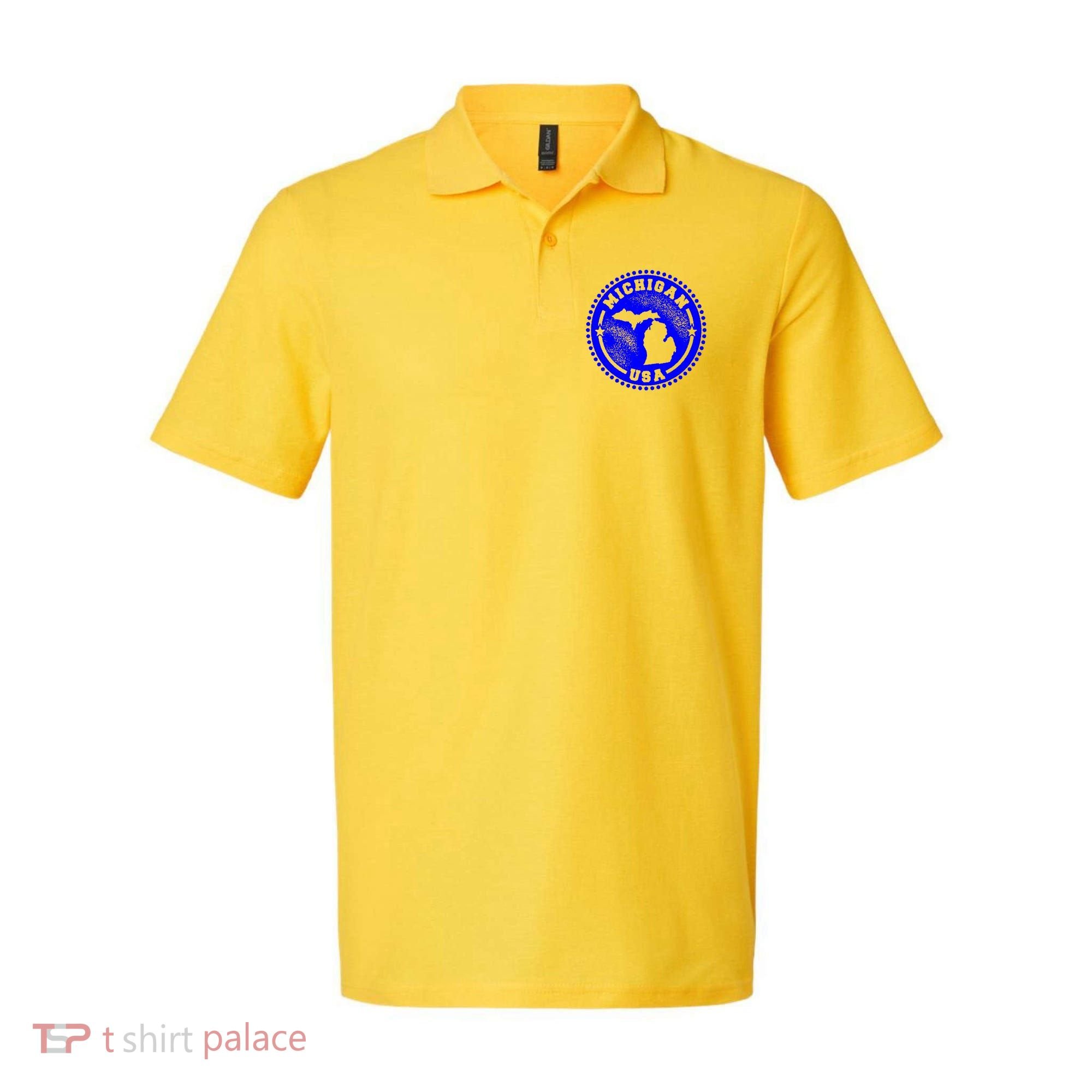Michigan USA Blue Logo Polo