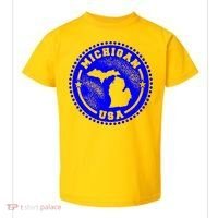 Michigan USA Blue Logo Toddler T-Shirt thumb 0