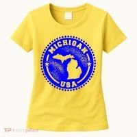 Michigan USA Blue Logo Women's T-Shirt thumb 0