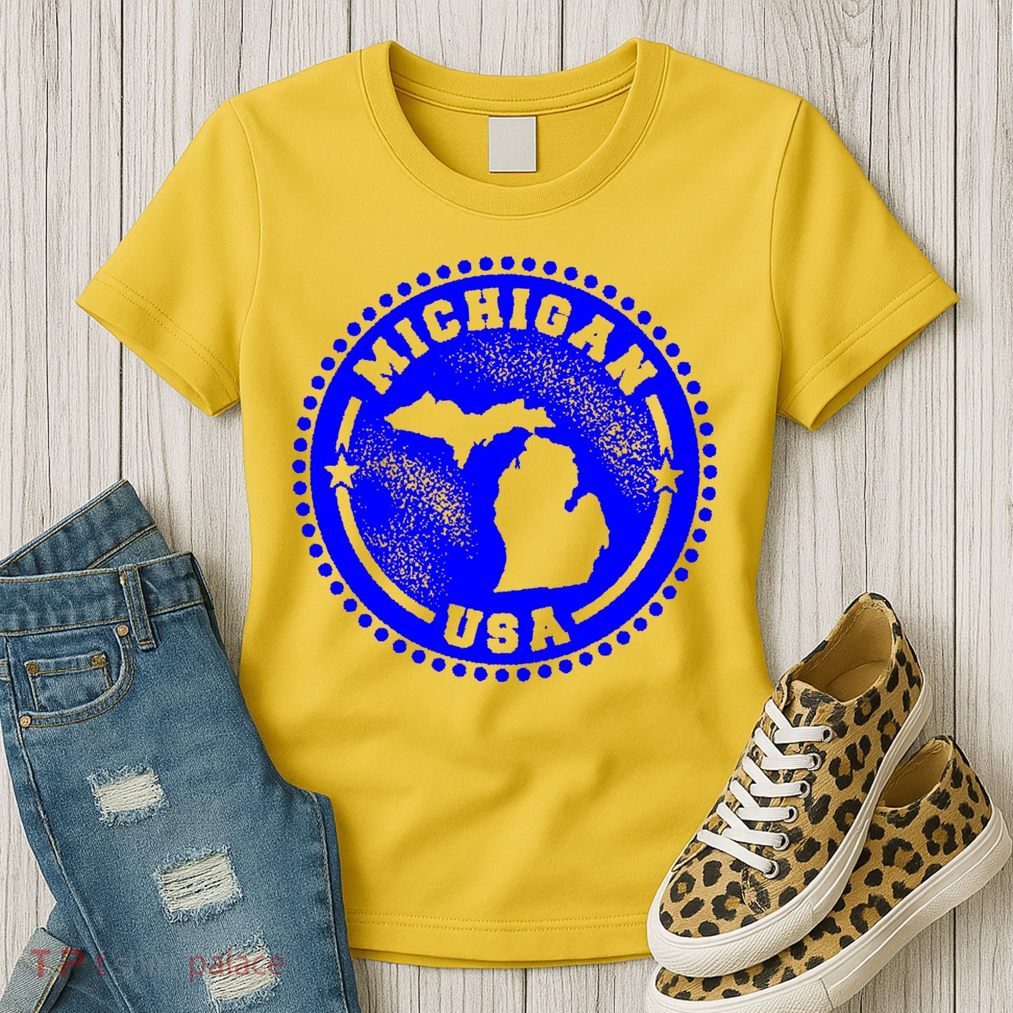 Michigan USA Blue Logo Women's T-Shirt