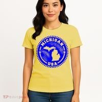 Michigan USA Blue Logo Women's T-Shirt thumb 4