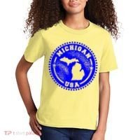 Michigan USA Blue Logo Kids T-Shirt thumb 2