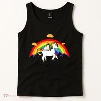 Magical Unicorn Cat Taco Rainbow Tank Top thumb 2