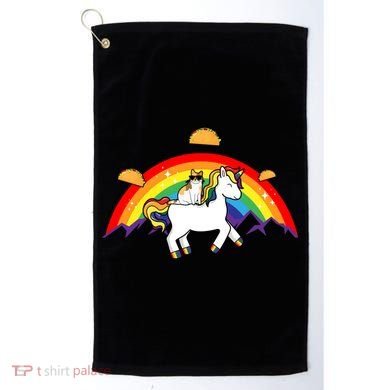Magical Unicorn Cat Taco Rainbow Golf Towel