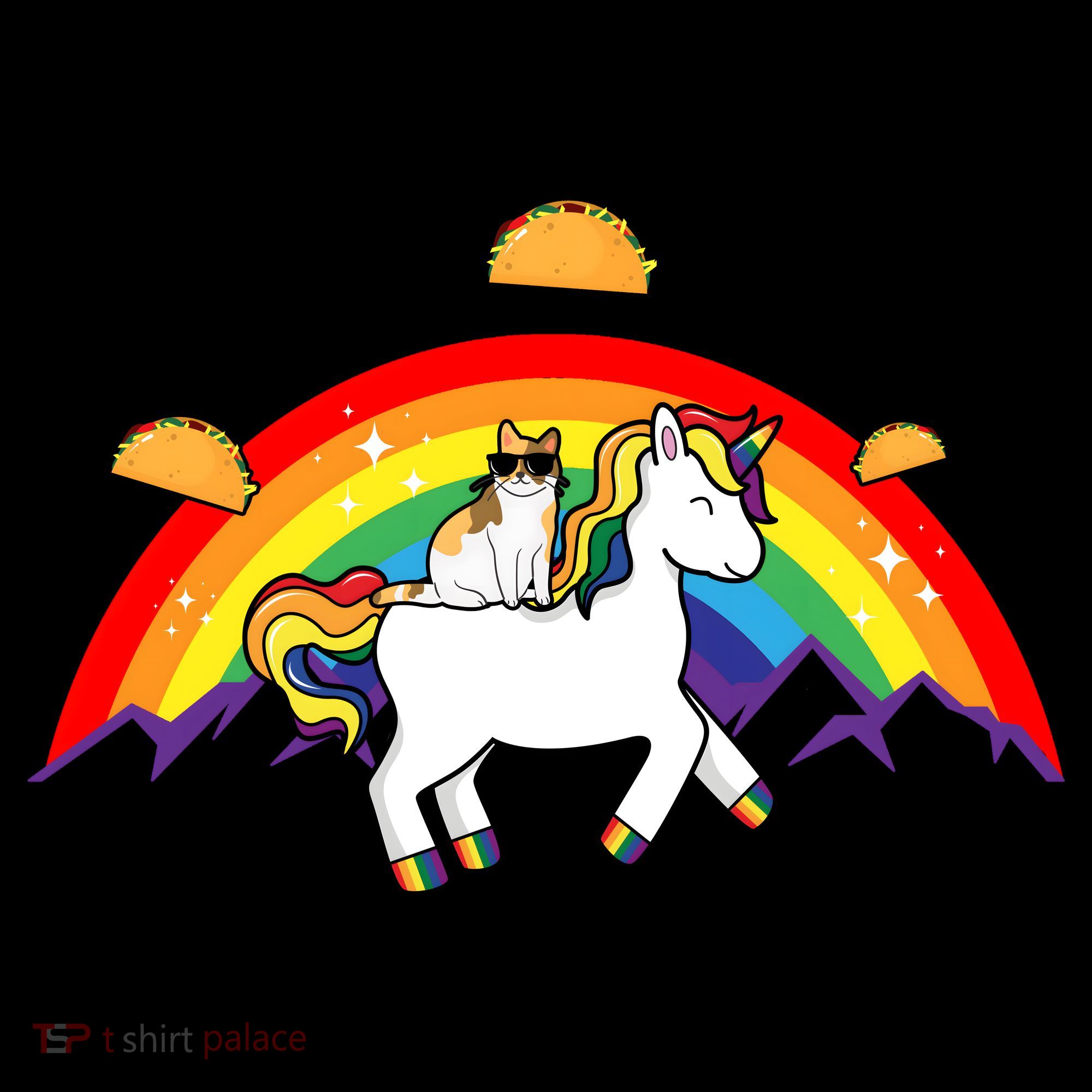 Magical Unicorn Cat Taco Rainbow Visor
