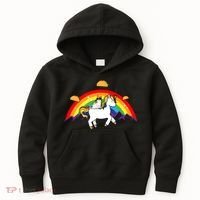 Magical Unicorn Cat Taco Rainbow Kids Hoodie thumb 0