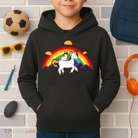 Magical Unicorn Cat Taco Rainbow Kids Hoodie thumb 2