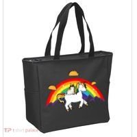 Magical Unicorn Cat Taco Rainbow Tote Bag thumb 2