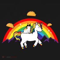 Magical Unicorn Cat Taco Rainbow Tote Bag thumb 4