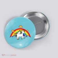 Magical Unicorn Cat Taco Rainbow Button thumb 0