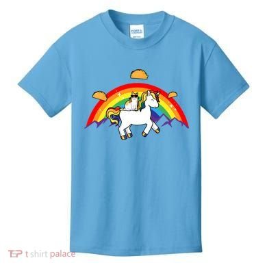 Magical Unicorn Cat Taco Rainbow Kids T-Shirt