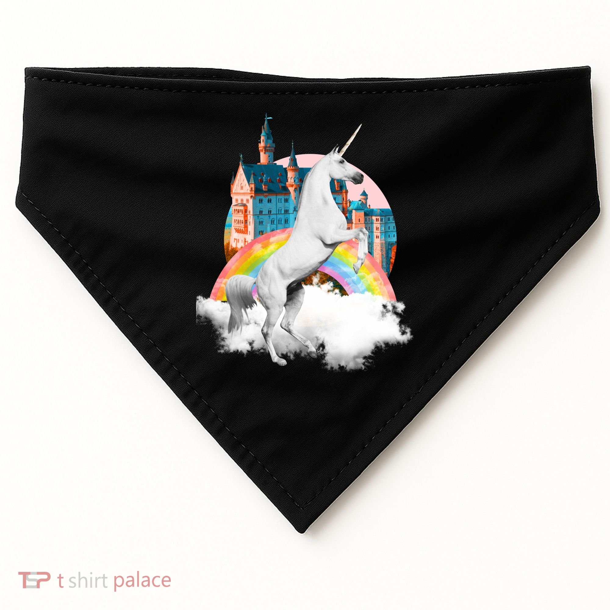 Magical Unicorn Castle USA-Made Doggie Bandana