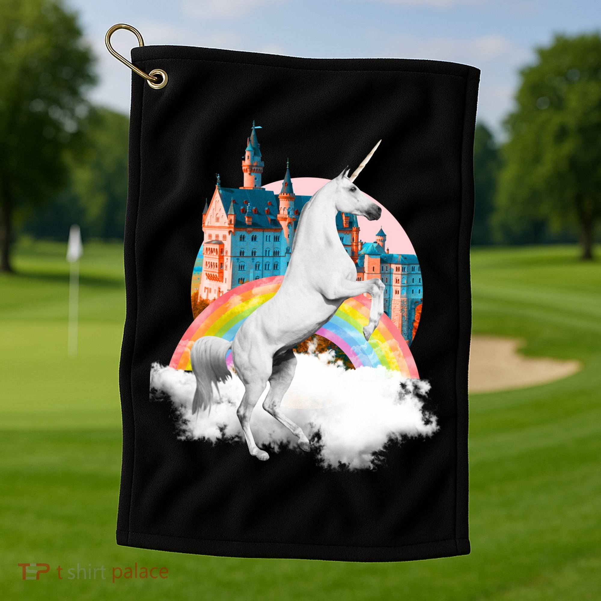 Magical Unicorn Castle Golf Towel