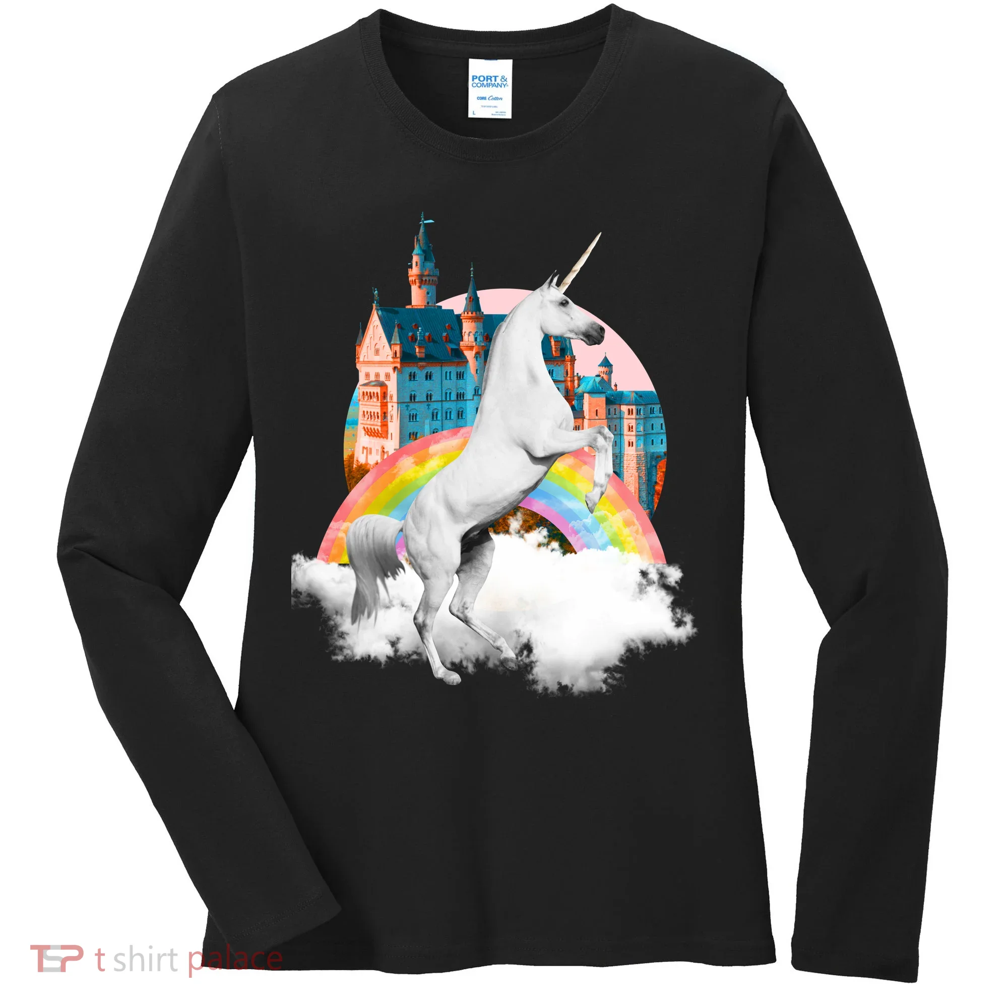 Magical Unicorn Castle Women's Long Sleeve Shirt