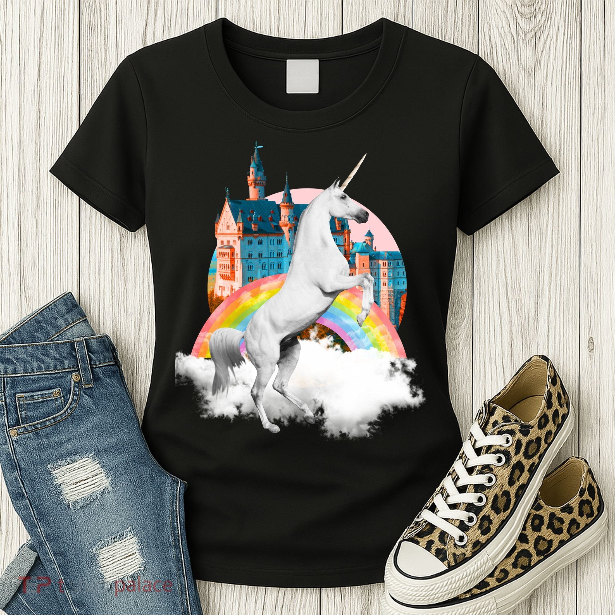 Magical Unicorn Castle Women's T-Shirt