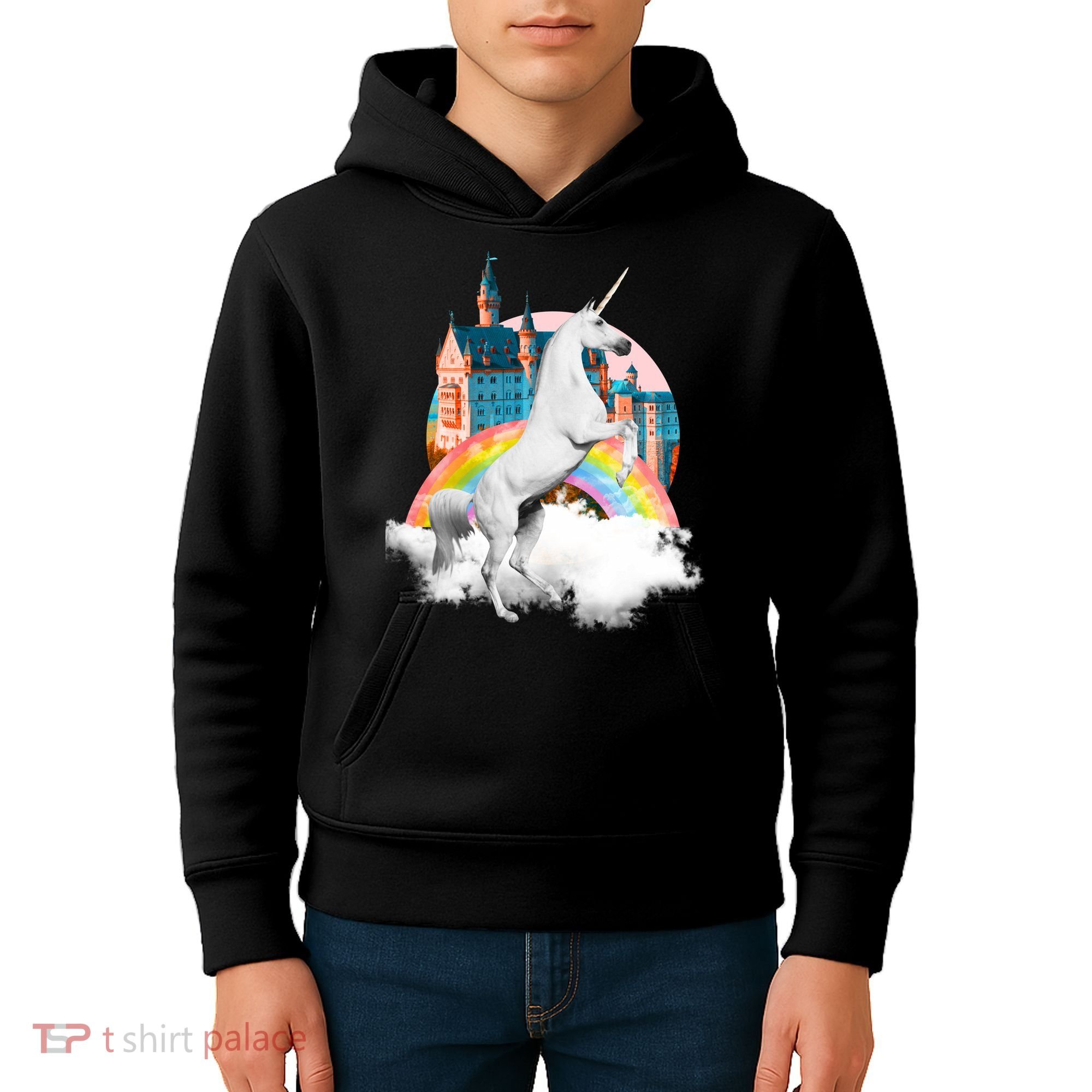 Magical Unicorn Castle Kids Hoodie